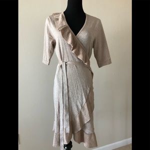 Florentine shimmery wrap dress